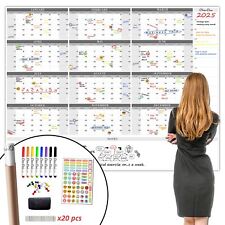 CLEVER CLEAN Large Dry Erase Wall Calendar - 48