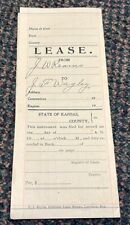 1912 Virgil Kansas Greenwood County lease deed between J F Wagley and J W Reams picture
