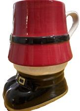 Santa 9 in Tall Ceramic Novelty Christmas  Coffee Hot Chocolate Mug 24 oz picture