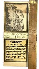 Antique Mt. Rushmore Memorial Matchbook Early Rare South Dakota Black Hill 1930s picture