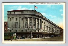 Rochester NY-New York, Eastman Theatre, School Music Vintage c1934 Postcard picture