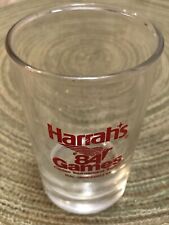 Vintage Harrah's 84' Games Bar Glass 4 3/4