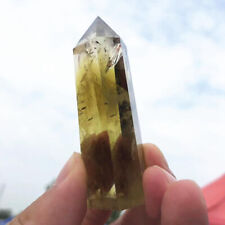 50-60mm Natural Mineral Clear Smoky Citrine Quartz Crystal Point Wand Healing picture