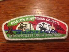 MINT CSP Boston Minuteman Council SA-67 100th Ann 2009 NOAC Moswetuset Lodge picture