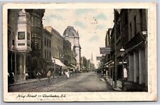 Postcard Charleston SC King Street Cigars Bicycles Fashion c1907 Undivided Back picture