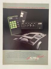 Alpine Touch Mobile Security Systems Vintage 1982 Print Ad picture