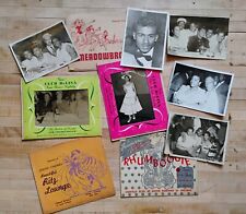 Group of 10 Jim Crow Era African-American Nightclub Photos Souvenir Folders 5x7 picture