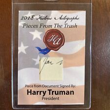 President Harry Truman Authentic Relic 2018 Historic Autographs /157 picture