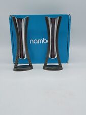 Nambe Anvil Set of two Metal Candle Holders Set Of 2   6.5