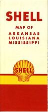 1950 Shell Road Map: Arkansas Louisiana Mississippi NOS picture