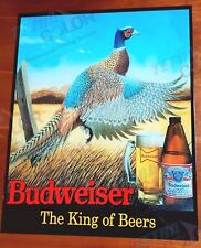 BUDWEISER RETRO PHEASANT AD 8 X 10 ALUMINUM SIGN A MUST HAVE  picture
