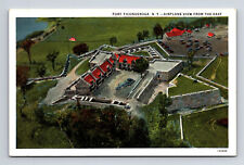 1931 Airplane View from the East Fort Ticonderoga NY WB Postcard picture