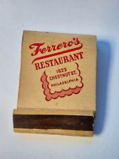 Ferrero's Restaurant 1623 Chestnut St Philadelphia PA Matchbook picture