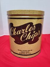 Vintage Charles Chips Tin Musser's Potato Chip Inc 16 Oz picture