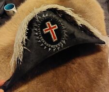 Antique Masonic Ostrich Knights Templar Hat Chapeau-Freemason Vintage Rare Find picture