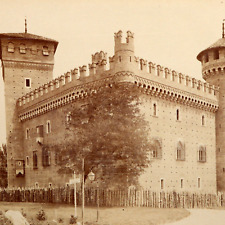 Turin (Piedmont, Italy) Borgo Medievale Castle Antique 8x10  Photo picture
