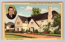 North Hollywood CA-California, Residence Of Bob Hope, Antique, Vintage Postcard picture