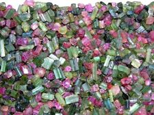 Tourmaline green red gem crystal mixed grade 75 carat lots facet/cab 4-12mm picture