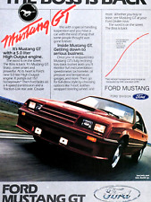1982 Mustang GT The Boss Is Back Vintage Original Print Ad-8.5 x 11