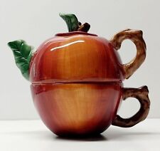 Oneida Ceramic Teapot Cup Mug Set Apple Vintage Fruit Sakura Sonoma Collectible picture