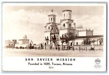 c1940's San Xavier Mission Street View Tucson Arizona AZ RPPC Photo Postcard picture