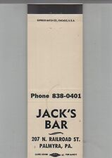 Matchbook Cover Jack's Bar Palmyra, PA picture
