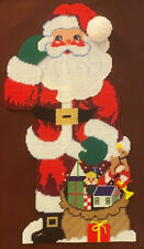 Needlepoint santa, 30 in x 16 in picture