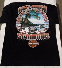 Harley Davidson T-shirt Large, St. Thomas Virgin Islands USVI, Black picture