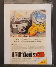 Kodak Signet 50 Pony 2 Retina 3c Color Slides Film Vintage Print Ad 1958 picture
