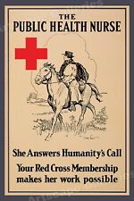1917 Public Health Nurse - WWI Red Cross Membership Poster - 16x24 picture