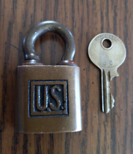 Vintage YALE U.S. Push Key Padlock w/Key UR 5204 picture