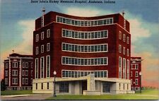 Linen Postcard Saint John's Hickey Memorial Hospital in Anderson, Indiana picture