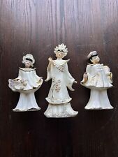 Vintage Florence Chinese Traditional Dress Ceramic Figures picture