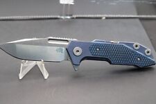 HINDERER FULL TRACK TRIWAY S35VN Spanto SW Blue TI, BLU/BLK G10 Unused, Mint picture