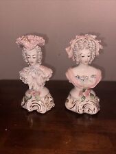 Cordey Cybis Vicotorian French Lady & Gentleman Bust Figurines picture