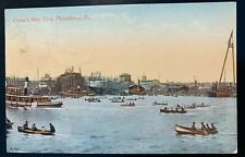 Postcard Philadelphia PA - c1910s Rowboats Cramp's Ship Yard - Construction picture