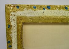 Vintage picture frame Italy Florentia Florentine painted wood 10 x 12 gold blue picture