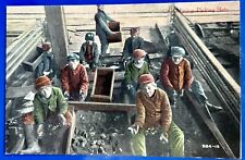 Coal Mining. Picking Slate. Vintage Postcard Great Condition picture