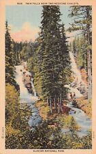 Twin Falls Two Medicine Chalet Hiking MT Montana Rustic Bridge Vtg Postcard Z3 picture