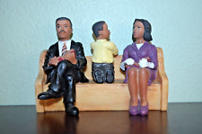 Vintage UTI African American Family Figurine Sitting on Church Pew picture