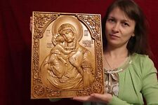 Our Lady Mother of God Wood carved Virgin Mary Religious catholic Gift mom picture