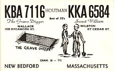 Vintage Postcard - QSL Citizen Radio Card KBA-7116 KKA-6584 New Bedford Mass MA picture