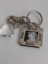Dream Hope Family Believe Silvertone Small Photo Frame + Heart Keyring Clip picture