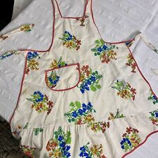 VINTAGE Handmade Floral Apron Pink Cottage Farm country picture