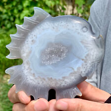 322G Natural white agate crystal handcrafted mermaid quartz cluster specimen picture