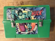 Vintage 1980 Aladdin THE INCREDIBLE HULK Lunchbox Has Thermos Harp picture