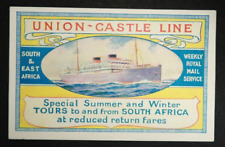 Union Castle Line Poster Art Postcard Steamship Special Summer Winter Tours picture