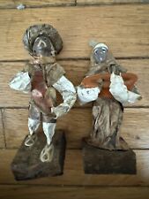 Hand Carved Set of Old Man And Woman Vintage picture