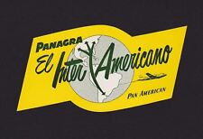 Panagra El Inter-Americano Pan American Airlines Vintage Graphic Advertising Lug picture
