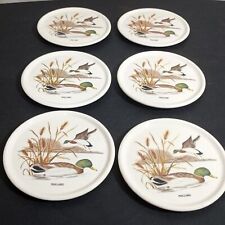 Royal China Game Bird Ceramic Coasters Set of 6 Very Rare Made in USA picture